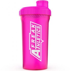 Freak Athletics Shaker de protéines sans BPA 700 ml rose transparent/couvercle rose Amaigrissement et perte de poids