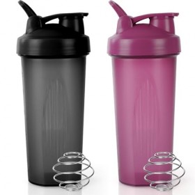 ACWOO Shaker Protéiné de 700ml, 2PCS Shaker à protéines avec Mixing Balle, Bouteille shaker de protéines pour Boisson Protéin...