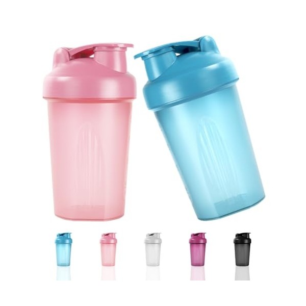 ACWOO Shaker Protéiné de 700ml, 2PCS Shaker à protéines avec Mixing Balle, Bouteille shaker de protéines pour Boisson Protéin...