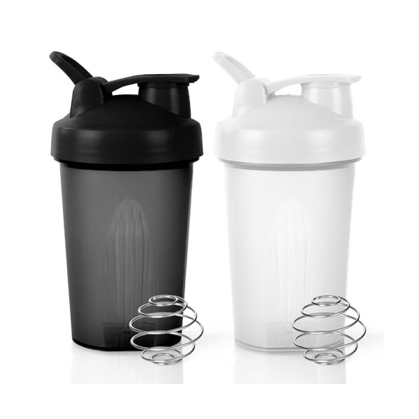 ACWOO Shaker Protéiné de 700ml, 2PCS Shaker à protéines avec Mixing Balle, Bouteille shaker de protéines pour Boisson Protéin...