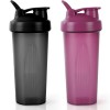AOGOE Lot de 2 shakers protéinés avec boule de mélange en acier inoxydable de 400 ml, pour protéines et compléments, anti-fui...