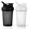 AOGOE Lot de 2 shakers protéinés avec boule de mélange en acier inoxydable de 400 ml, pour protéines et compléments, anti-fui...