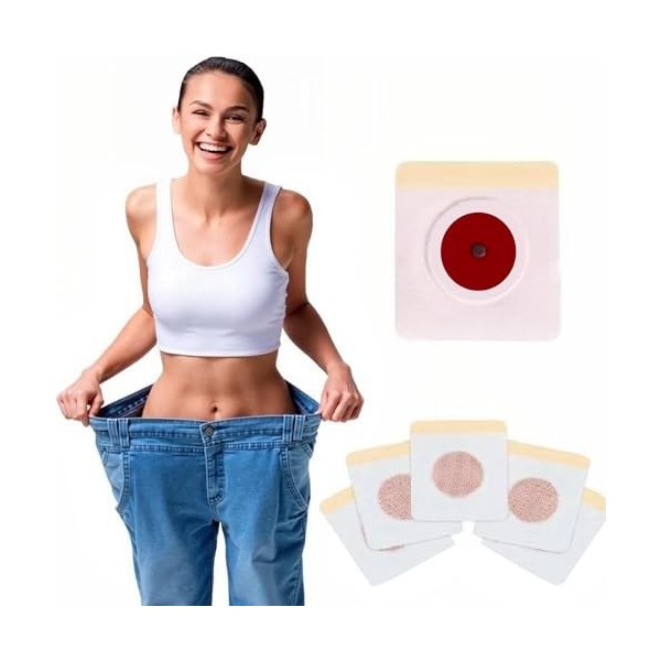 Patchs Minceur Naturels, 60 Pièces – Formule 100% Plantes pour Ventre Plat & Taille Affinée – Patchs Amincissants Discrets et