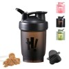 SUJIBHI Bouteille Shaker pour Protéines 350ml avec Mixball - Bouteille deau de sport en plastique étanche à couvercle rabatt ...
