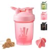 SUJIBHI Bouteille Shaker pour Protéines 350ml avec Mixball - Bouteille deau de sport en plastique étanche à couvercle rabatt