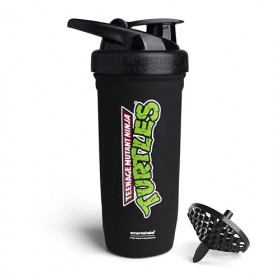 Smartshake TMNT Bouteille shaker protéinée en acier inoxydable Reforce – Non isolée unisexe – Bouteille shaker en métal – 900