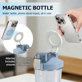 ZAKVOP Shaker électrique de 700 ml, avec échelle de mesure, anti-fuite, passe au lave-vaisselle, sans BPA, rechargeable par U