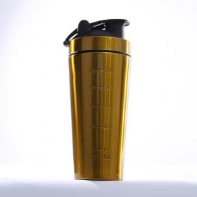 Piuaety Bouteille shaker de protéines, 739 ml, en acier inoxydable, avec fouet à simple paroi, bouteille deau pour le sport,