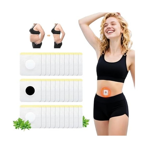 Patch Minceur 50 Pièces – Patchs Minceur Naturels à Base de Plantes pour Ventre Plat & Taille – Patchs Amincissants Discrets ...