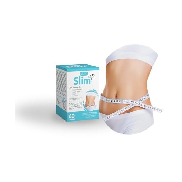 AORA SLIM UP | Complément amincissant naturel | Réduit les graisses et les glucides | rassasiant | Glucomannane, chrome et ha...
