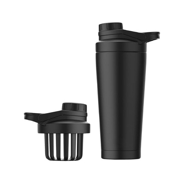 Sightday Shaker thermique en acier inoxydable 750 ml avec passoire, double couche en acier inoxydable, isolation sous vide, s...