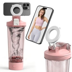 ZAKVOP Shaker électrique de 700 ml, avec échelle de mesure, anti-fuite, passe au lave-vaisselle, sans BPA, rechargeable par U