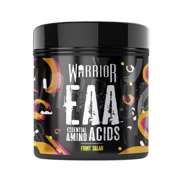 Acides aminés EAA en poudre Warrior 360 g - 9 acides aminés essentiels - Intra entraînement, Hydratation - Supplément nutriti...