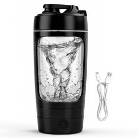 Focenat Shaker Électrique à Protéines 630 ml, Portable Vortex Mélangeur Automatique USB-C Rechargeable 1200 mAh, 9000 tr/min,