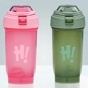 Ensemble de 2 Shakers pour Protéines 500 ml avec Boule Mélangeuse - Gourde Portable étanche, Facile à Nettoyer, Idéal pour Fi