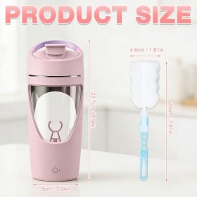 SGZIOO Shaker à protéines - 700 ml - Électrique - Rechargeable - Type C - Avec compartiment à poudre - 7500 tr/min - Sans BPA