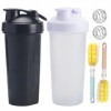 Kiuiom Shaker Proteine,Bouteille Shakers pour Poudre,Bouteille Shaker de Protéines avec 2 Boules de Mélange en Acier Inoxydab