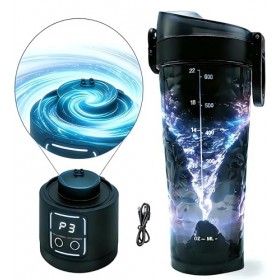 HouseUp Shaker de protéines électrique – 700 ml – Gobelet mélangeur portable rechargeable par USB 【15 secondes sans aggloméra