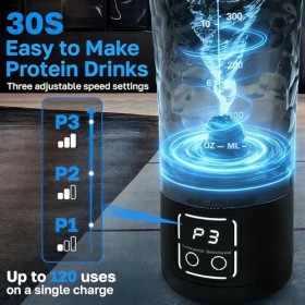 HouseUp Shaker de protéines électrique – 700 ml – Gobelet mélangeur portable rechargeable par USB 【15 secondes sans aggloméra
