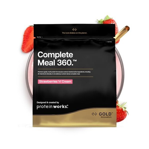 Protein Works | Complete Meal 360 - GOLD Innovation, Substitut de Repas, Boisson Protéinée, Riche en Fibres, Vitamines et Min...