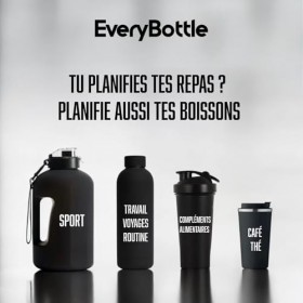 EveryBottle – Pack Hydratation 4 bouteilles en 1 pour sportifs | Une hydratation complète et variée au quotidien | Grande gou
