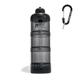 ZHUIYIWIN Lot de 3 boîtes de conservation hermétiques en plastique pour boissons protéinées, lactosérum et poudres végétalien