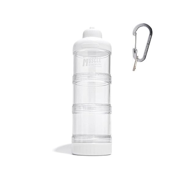 ZHUIYIWIN Lot de 3 boîtes de conservation hermétiques en plastique pour boissons protéinées, lactosérum et poudres végétalien