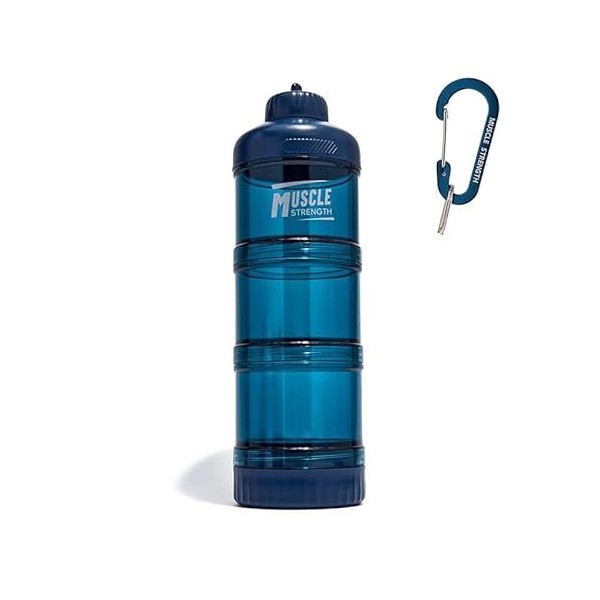 ZHUIYIWIN Lot de 3 boîtes de conservation hermétiques en plastique pour boissons protéinées, lactosérum et poudres végétalien