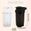 Moerstar Lot de 2 bouteilles de shakers protéinés, 500 ml, pour lentraînement, sans BPA, anti-fuite, bouteille deau, pour l