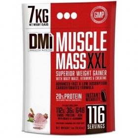 Muscle Mass XXL - Top WEIGHT GAINER Strawberry, 7 kg 15,4 lbs Amaigrissement et perte de poids