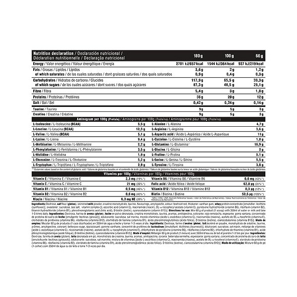 Muscle Mass XXL - Top WEIGHT GAINER Strawberry, 7 kg 15,4 lbs Amaigrissement et perte de poids