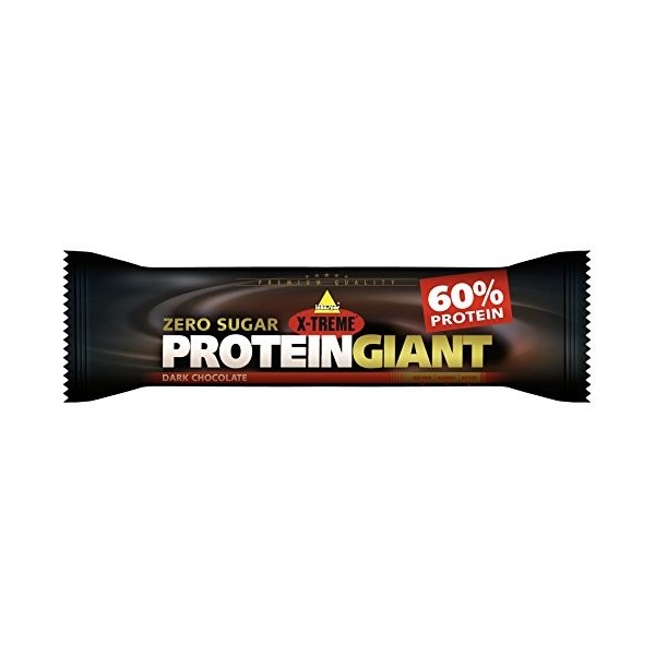 Inkospor X-TREME Protein Giant Zero Sugar Barre Nutritive Chocolat Noir 65 g - Pack de 24