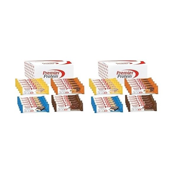 Premier Protein - High Protein Bar 50% - Multiflavourbox - 20x40g Lot de 2 Amaigrissement et perte de poids