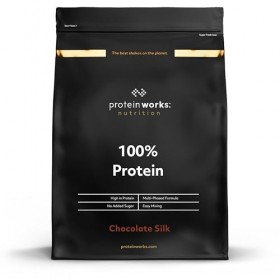 Protein Works - 100% Protein Poudre, 100 Portions, Mélange Quadri-Protéines, Peptides de Glutamine, Formule Protéinée Propre,...
