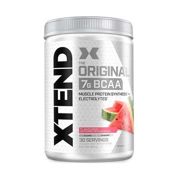 Poudre XTEND Original aux BCAA - fraise/kiwi | complément alimentaire aux acides aminés ramifiés | 7 g de BCAA + électrolytes...