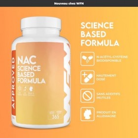 WFN Approved NAC N Acetyl Cysteine - 800 mg par gélule - 365 gélules - 12 mois dapprovisionnement - Hautement dosé, vegan, s