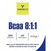 YAMAMOTO Nutrition, BCAA 8:1:1 200 Comprimés, Supplément Diététique dAcides Aminés à Chaînes Ramifiées avec Vitamine B1 et B ...