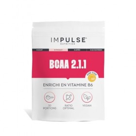 Impulse Nutrition - BCAA 2.1.1 Poudre poudre Citron - Leucine, Isoleucine, Valine + Vitamine B6 - Énergie, Récupération & End