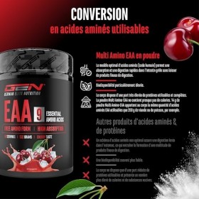 Poudre d’EAA 532 g 38 portions - Les 9 acides aminés essentiels incl. histidine & BCAA - Formule Human Code - Très bonne so