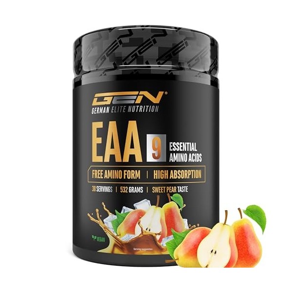 Poudre d’EAA 532 g 38 portions - Les 9 acides aminés essentiels incl. histidine & BCAA - Formule Human Code - Très bonne so