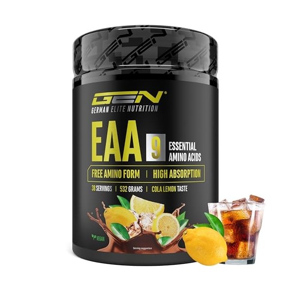 Poudre d’EAA 532 g 38 portions - Les 9 acides aminés essentiels incl. histidine & BCAA - Formule Human Code - Très bonne so