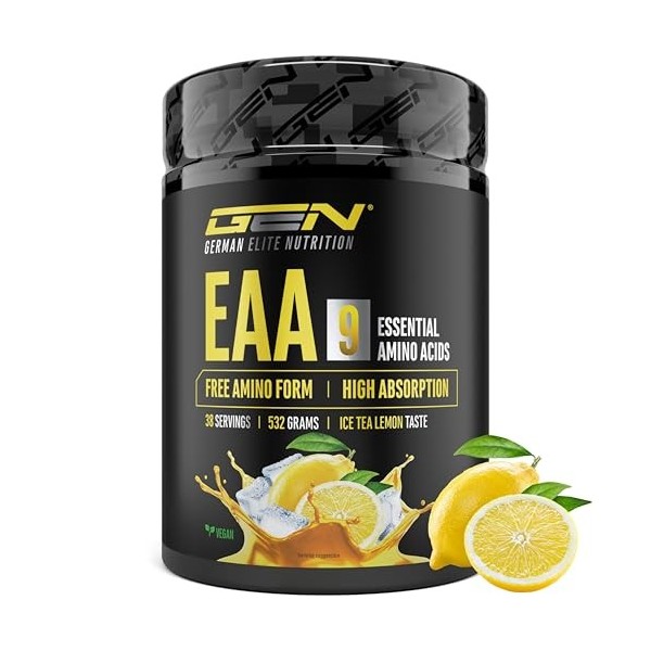 Poudre d’EAA 532 g 38 portions - Les 9 acides aminés essentiels incl. histidine & BCAA - Formule Human Code - Très bonne so