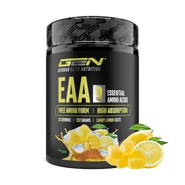 Poudre d’EAA 532 g 38 portions - Les 9 acides aminés essentiels incl. histidine & BCAA - Formule Human Code - Très bonne so