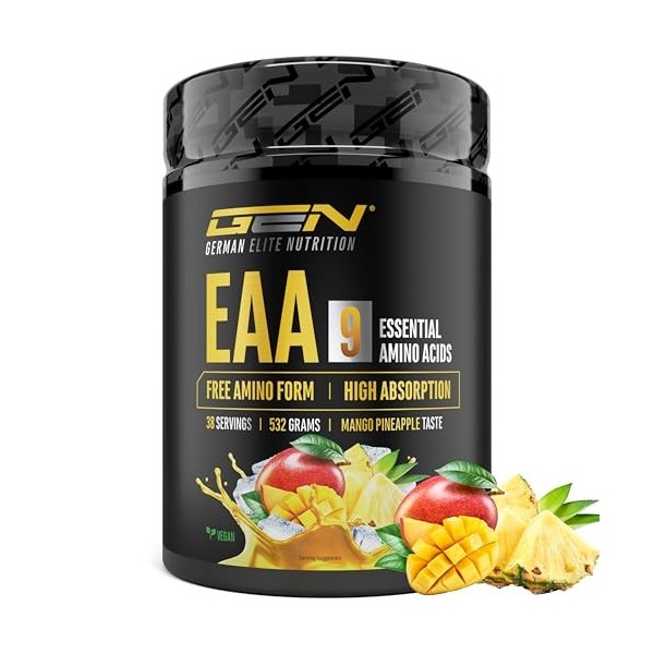 Poudre d’EAA 532 g 38 portions - Les 9 acides aminés essentiels incl. histidine & BCAA - Formule Human Code - Très bonne so