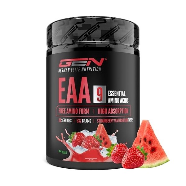 Poudre d’EAA 532 g 38 portions - Les 9 acides aminés essentiels incl. histidine & BCAA - Formule Human Code - Très bonne so