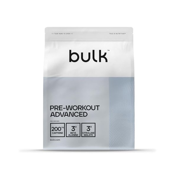 Bulk Pre Workout Advanced, Fruits Rouges, 500 g, 29 Portions