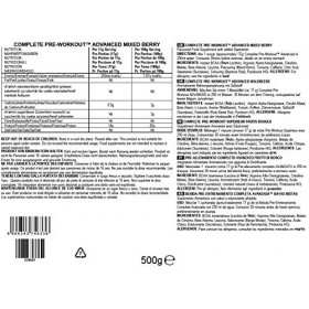 Bulk Pre Workout Advanced, Fruits Rouges, 500 g, 29 Portions