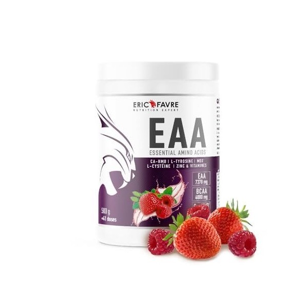 EAA ESSENTIAL AMINO ACIDS - Acides Aminés Essentiels avec CA-HMB, L-Tyrosine, L-Cystéine, Zinc & Vitamines - Formule Énergisa...
