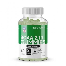 GN BCAA Gummies | 60 Gommes Acides Amines BCAA - 1000 mg Acide Aminé ramifié par portion - Complément L-Leucine L-Isoleucine 
