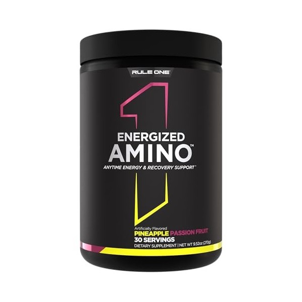 Rule One Energized Amino, Pineapple Passion Fruit - 270g BCAA